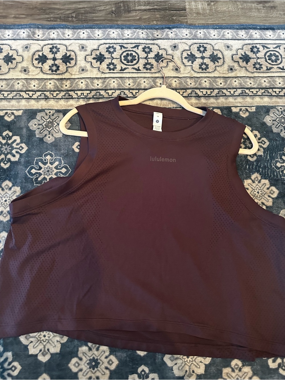 Lululemon Swiftly High-Low Mesh Crop Tank - Goodnight Plum